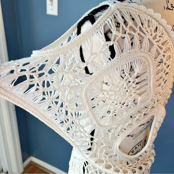 Python Cold Shoulder Crochet Tunic - Picture 12 of 13